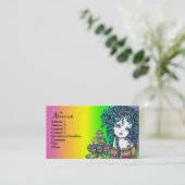 "キンボウゲ"のコップのケーキの妖精の芸術の名刺 名刺 (スタンド正面)