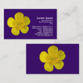 キンボウゲ-暗いバイオレット 名刺 (正面/裏面)