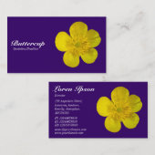 キンボウゲ-濃紫色の330066 名刺 (正面/裏面)