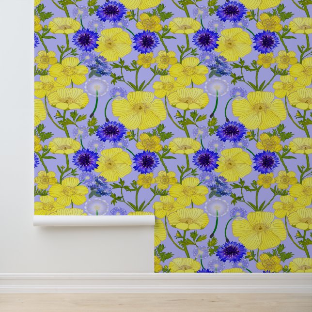 キンポウゲ花とミズナギドリ花 壁紙 (アプリケーション)