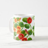 キンレンカのつる植物のコーヒー・マグ コーヒーマグカップ (正面左)