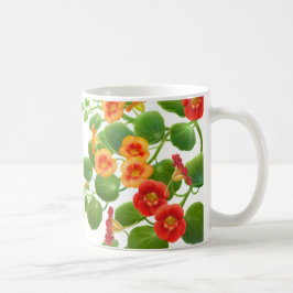 キンレンカのつる植物のコーヒー・マグ コーヒーマグカップ