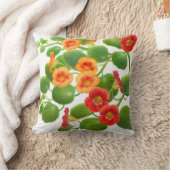 キンレンカの庭によっては枕が開花します クッション (ブランケット)