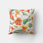 キンレンカの枕(白い) クッション (裏面)