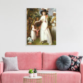 キンロスのグラハム夫人と娘とジャマダール キャンバスプリント (インサイチュ (リビング))