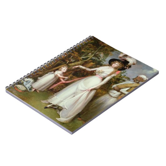 キンロスのグラハム夫人と娘とジャマダール ノートブック (左側)