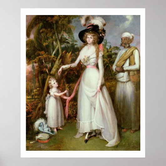 キンロスのグラハム夫人と娘とジャマダール ポスター (正面)