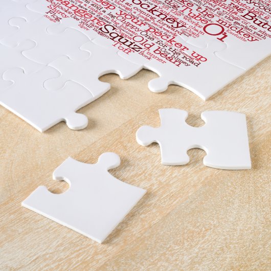 キン統一されたグダム/素晴らしイギリススラングのワードアートマップ ジグソーパズル (側面)