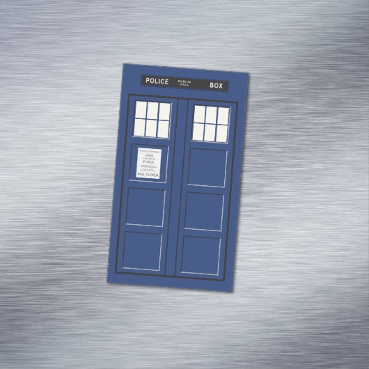 キン統一されたグダム – 青い警察の公衆電話ボックス1 マグネット名刺 (インサイチュ)