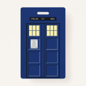 キン統一されたグダム-青い警察公衆電話ボックス1 バッジ (正面)
