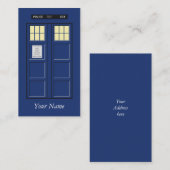 キン統一されたグダム-青い警察公衆電話ボックス1 名刺 (正面/裏面)