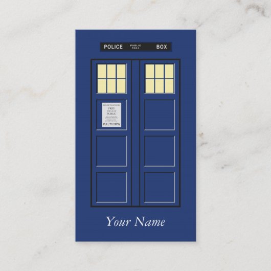 キン統一されたグダム-青い警察公衆電話ボックス1 名刺 (正面)