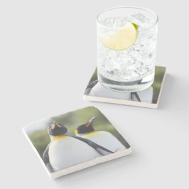 キン誇りを持ったグペンギンの写真 ストーンコースター