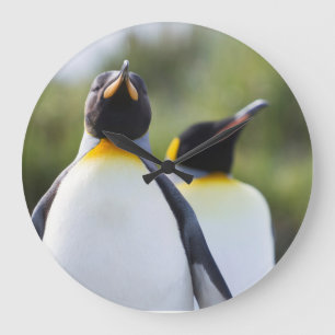 キン誇りを持ったグペンギンの写真 ラージ壁時計