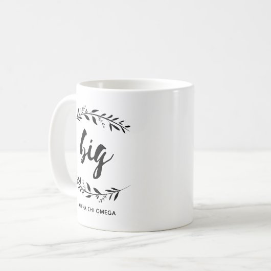 キーのオメガアルファ|の大きいリース コーヒーマグカップ (正面左)
