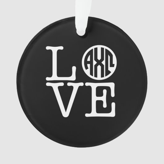 キーのオメガアルファ|愛 オーナメント (正面)