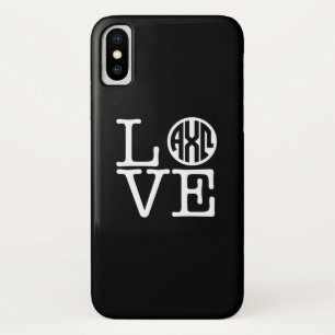 キーのオメガアルファ 愛 iPhone X ケース