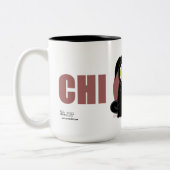 キーのパグのマグ ツートーンマグカップ (左)