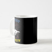キーウの幽霊 ウクライナに共に立つ コーヒーマグカップ (正面左)