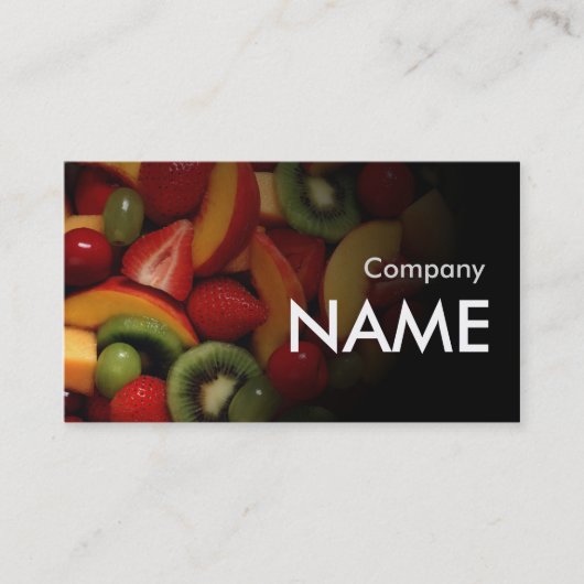 キーウィのいちご新しいジュースのベジタリアンカード 名刺 (正面)