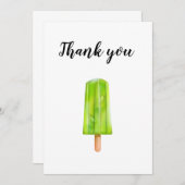 キーウィのアイスキャンデーの挨拶状ありがとう サンキューカード (正面/裏面)
