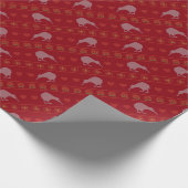 キーウィのクリスマス ラッピングペーパー (角)