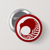 キーウィのシダディスク 缶バッジ (正面&裏面)