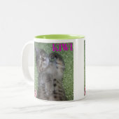 キーウィのスマイルのコーヒー・マグ ツートーンマグカップ (正面左)