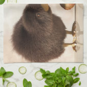 キーウィの鳥およびキーウィフルーツ キッチンタオル (折り畳み)