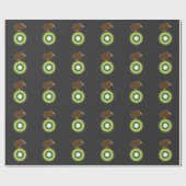 キーウィの鳥のおもしろいなキーウィフルーツのギフト ラッピングペーパー (フラット)