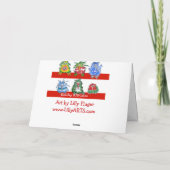 キーウィの鳥のクリスマスの休日カード シーズンカード (裏面)