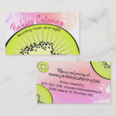 キーウィフルーツのパン屋のシェフのケイタリングビジネスカード 名刺 (正面/裏面)