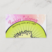 キーウィフルーツのパン屋のシェフのケイタリングビジネスカード 名刺 (正面)