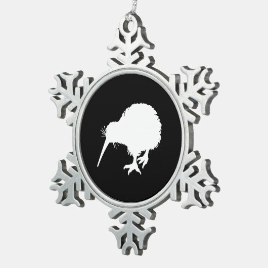 キーウィー スノーフレークピューターオーナメント (右)