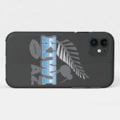 キーウィAZのラグビーの鳥および銀製シダ Case-Mate iPhoneケース (裏面(横))