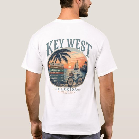 キーウェストの楽園を見つけた Tシャツ (裏面)