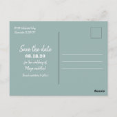 キーウェストビーチのパームツリー セーブ・ザ・デート ポストカード (裏面)