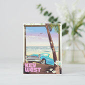 キーウェスト フロリダ ヴィンテージ トラベル ポスター ポストカード (スタンド正面)