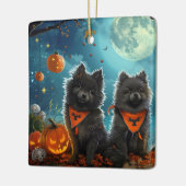キーシェンド ハロウィン スプーキー セラミックオーナメント (左)