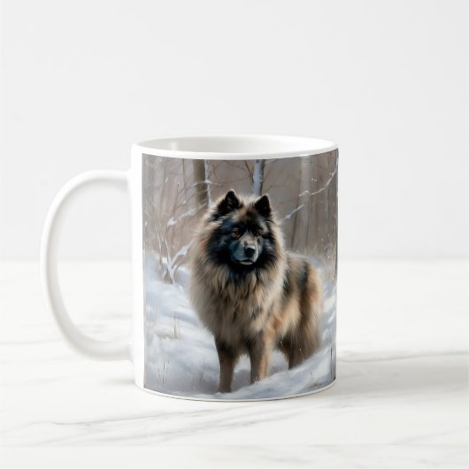 キーシャンド 雪を降らせて クリスマス コーヒーマグカップ (左)