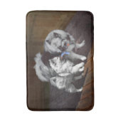 キーションド·プレイタ絵画イムズ-かわいいオリジナルのドッグアート バスマット (正面縦)