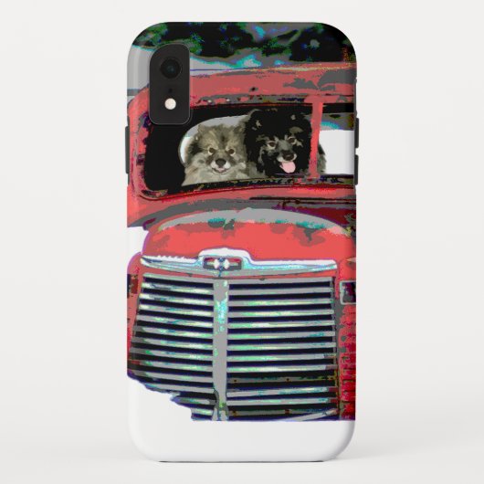 キーション·クリスマス·オールド·ト絵画ラックの犬芸術 Case-Mate iPhoneケース (裏面)