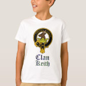 キースのスコットランドの頂上およびタータンチェックの一族の名前 Tシャツ (正面)