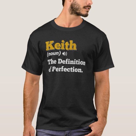 キースギフト名パーソナライズされた誕生日名定義 Tシャツ (正面)