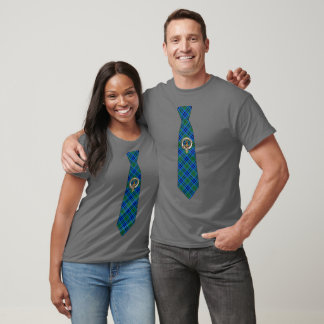 キーススコットランドクランバッジ&タータンチェックネクタイ Tシャツ