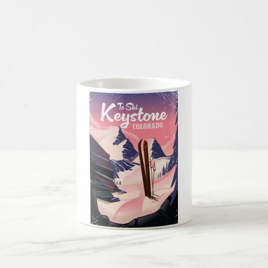 キーストーンでスキーを楽しもう コーヒーマグカップ (中央)