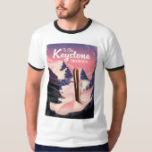 キーストーンでスキーを楽しもう Tシャツ (正面)