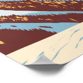 キーストーンコロラドウィンタースキーエリアヴィンテージ ポスター (角)