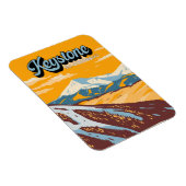 キーストーンコロラドウィンタースキーエリアヴィンテージ マグネット (右側)