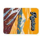 キーストーンコロラドウィンタースキーエリアヴィンテージ マグネット (横)